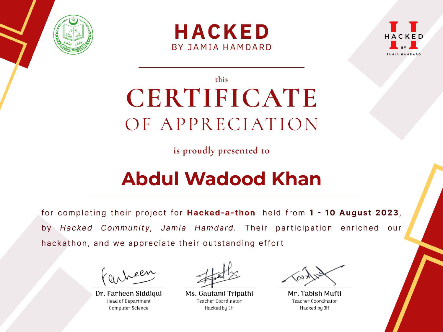Certificate 1